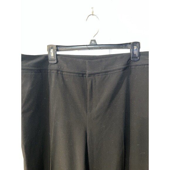 Mossimo Dress Pants Womens Plus Short 20WS Black flat front wide leg Trousers - Picture 4 of 11